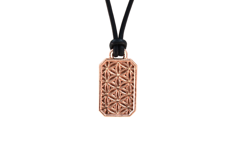 Flower of Life Dog Tag Necklace